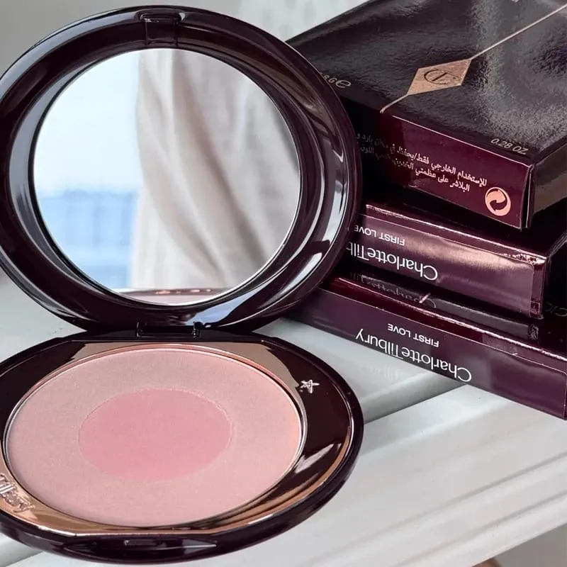 Charlotte Tilbury PILLOW TALK Series Soft Heart Double Color Powder Blusher Color Plate Hot Color Code First Love Sex on Fire — image 2