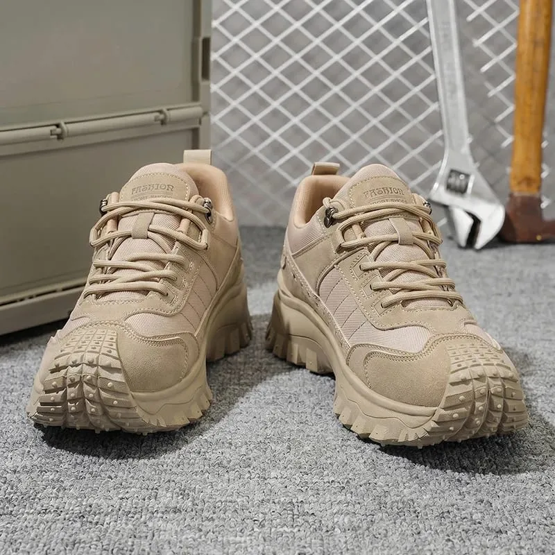Baskets décontractées d'extérieur pour hommes, semelle épaisse, doublure confortable et Durable pour la randonnée, le Camping, les sorties quotidiennes — image 3