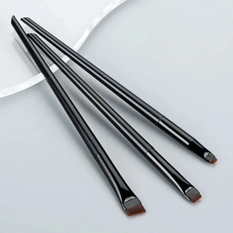 3pcs Blade Eyeliner Brush Eyebrow Brush Portable Flat Fine Eyeliner Pencil Eyebrow Contour Makeup Brush