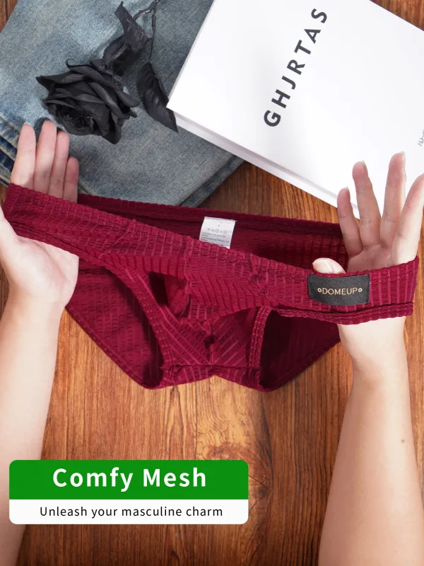 Quần Lót Nam Gân Họa Tiết Nam Ngắn Nylon Elastane Quần Lót Nhẹ Mỏng Thoải Mái Nam Tam Giác Quần Lót M‑XXL — image 6