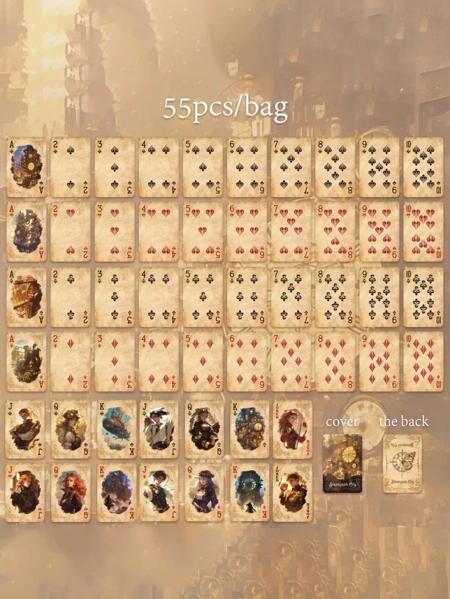 Mr.Paper Tischkartenspiel, 54 Stück/Box, Schmetterling, Halloween, kleine Hexe, bedruckte Mini-Pokerkarten, Halloween-Weihnachtsgeschenk für Kinder