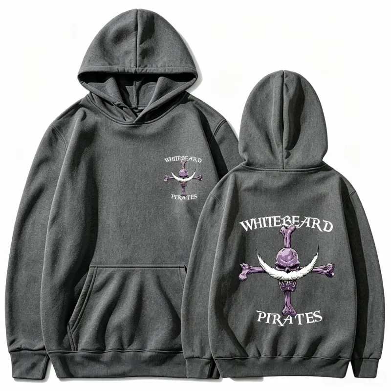Moletom com capuz de piratas de barba branca de uma peça, moletom com estampa, barba branca Jolly Roger Anime gráfico streetwear top com capuz — image 9