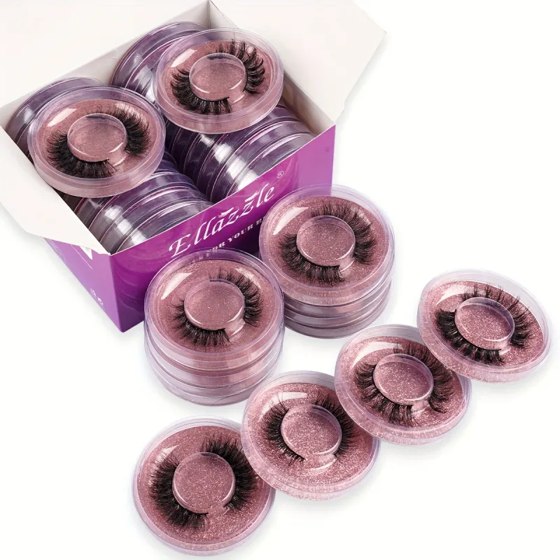 20 Đôi 4 Phong Cách Wispy Giả Chồn Lông Mi Giả Hỗn Hợp Kịch Tính Dày Cong Lông Tơ Dải Lông Mi Multipack Cho Mắt Bộ Trang Điểm — image 8