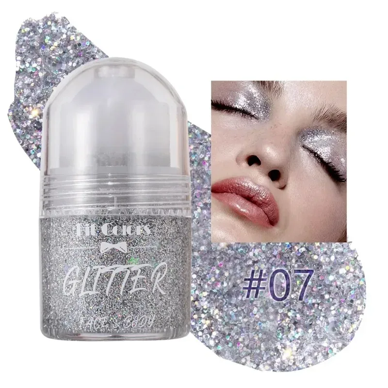 Sparkling Sequins Glitter GEL Face Body Eye ภาพวาด Shine Liquid สีขาว Silvery Pearl GLOSS Eye Brighten STAGE แต่งหน้าตกแต่ง — image 9
