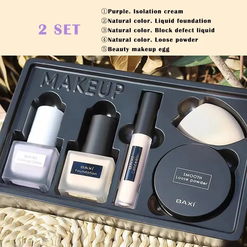 Foundation Rias Wajah Concealer Stik Concealer Cair Contouring Foundation Penutup Jerawat Bintik-bintik Bekas Luka Kontrol Minyak Alami — image 8