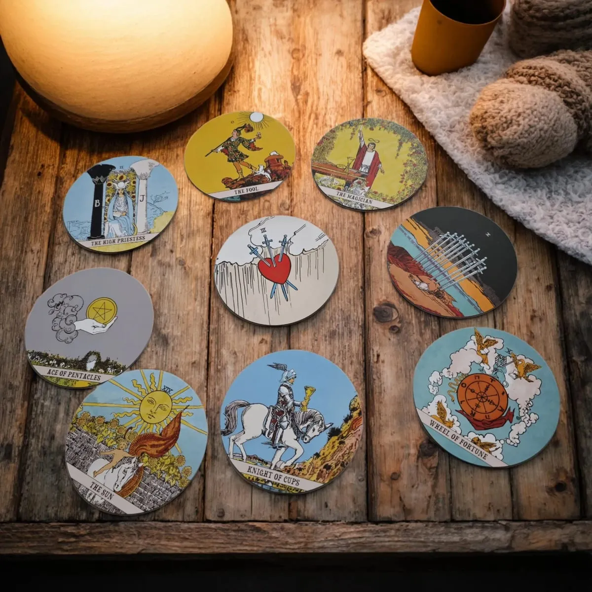 Bộ bài Tarot Tròn Bao Gồm 78 Lá Bài Tròn & Sách Hướng Dẫn Bằng Giấy đựng trong Hộp Cứng Bộ bài Wait Tarot Một Hành Trình Bắt Đầu Cho Người Mới Bắt Đầu