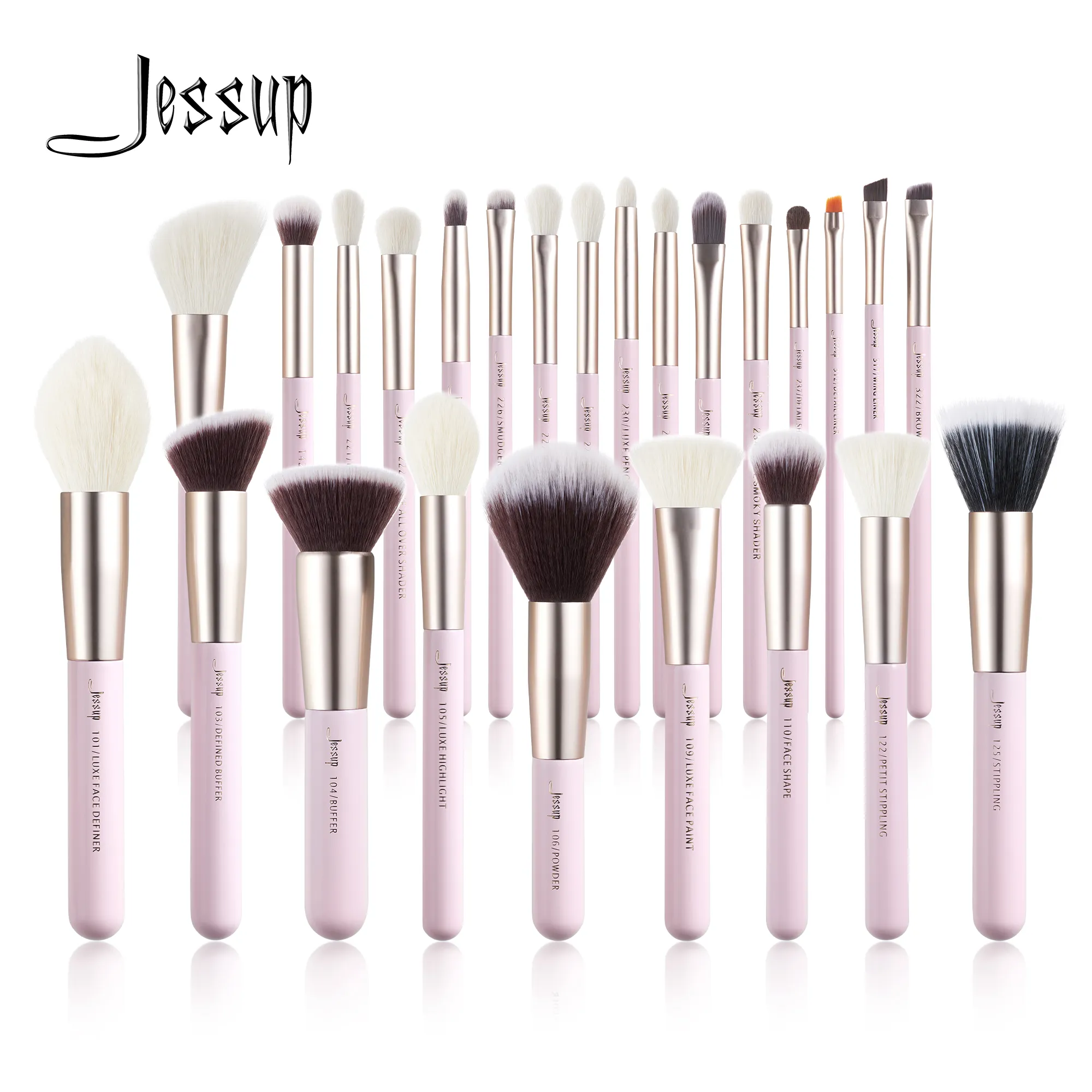 Jessup Make-up-Pinsel-Set, 15–25 Stück, natürlich-synthetisch, für Grundierung, Puder, Textmarker, Lidschatten, Pinsel, Pedzle do Makijazu T290 — image 1