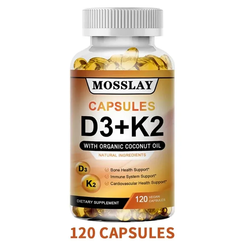 Vitamin K2 and D3 Supplement Premium Formula (30/60/120 Capsules)