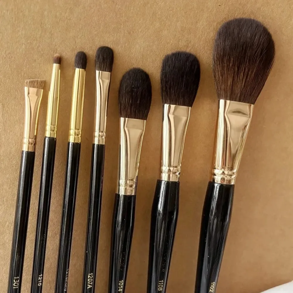 PA Makeup Brushes Set Luxury Super-soft Natural Bristles Face Eye Shadow Powder Cheek Blush Highlight Cosmetic Tools Kit 7pcs — image 2