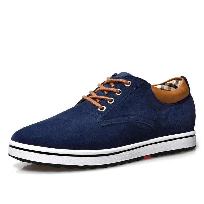 Booster Shoes Lift Men รองเท้าผ้าใบเสริมส้นเพิ่มความสูงพื้นรองเท้า 6CM Sport Black Blue Brown — image 8