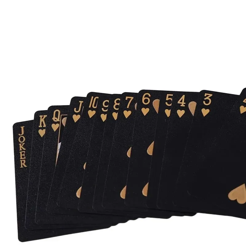 Set Kad Poker Ajaib Kalis Air Emas Hitam Dek Permainan Kad Poker Ajaib Set Set Hadiah Permainan Papan — image 3