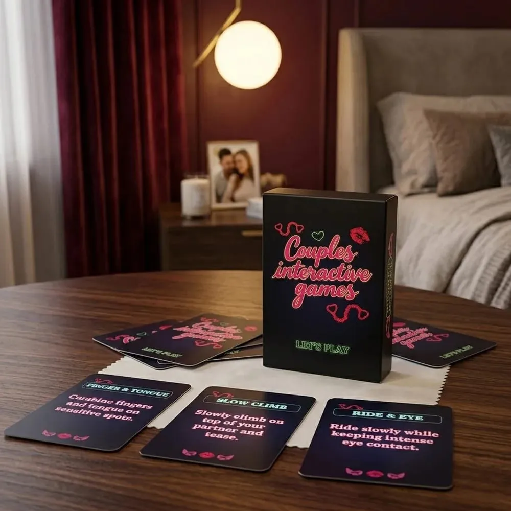 50PCS Kad Permainan Pasangan Seksual Flirty Interaktif Date Night Permainan Cinta Soal Jawab Set Kad Cabaran Hadiah Hari Valentine yang Romantik — image 5