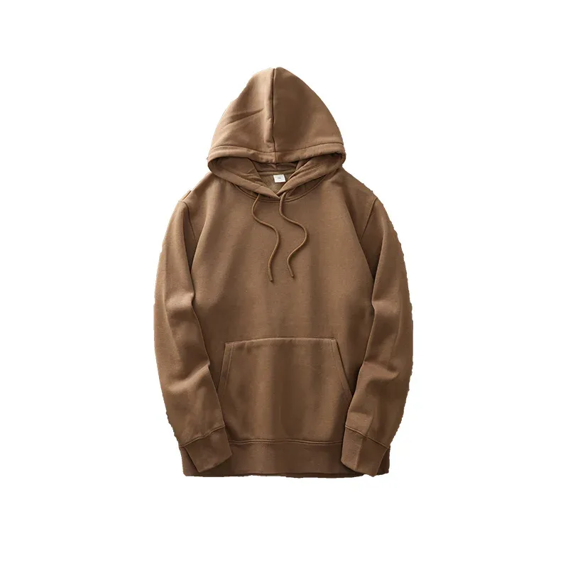 เสื้อลำลองสำหรับชายฤดูหนาว Ticken สีทึบหลวมพื้นฐานขนแกะ Hoodies เสื้อแขนยาวผู้ชายเสื้อผ้า — image 19