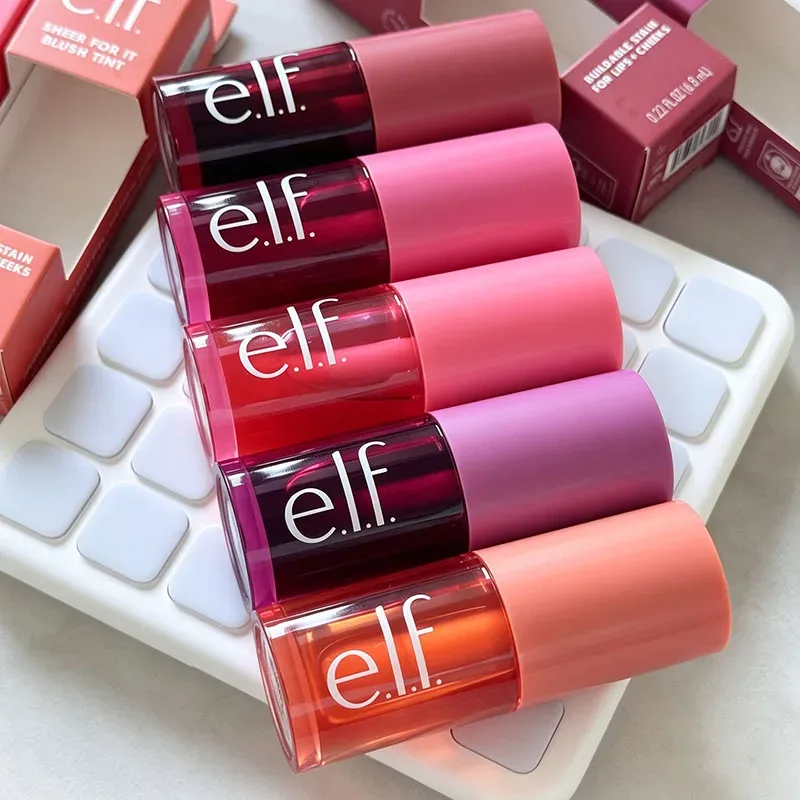 Pengilat Bibir 8-warna Elf & Serbuk Beraneka Warna Pemerah Pipi Tekstur Halus Pelembap Ringan Kosmetik Penjagaan Balsem Bibir Berkhasiat — image 7