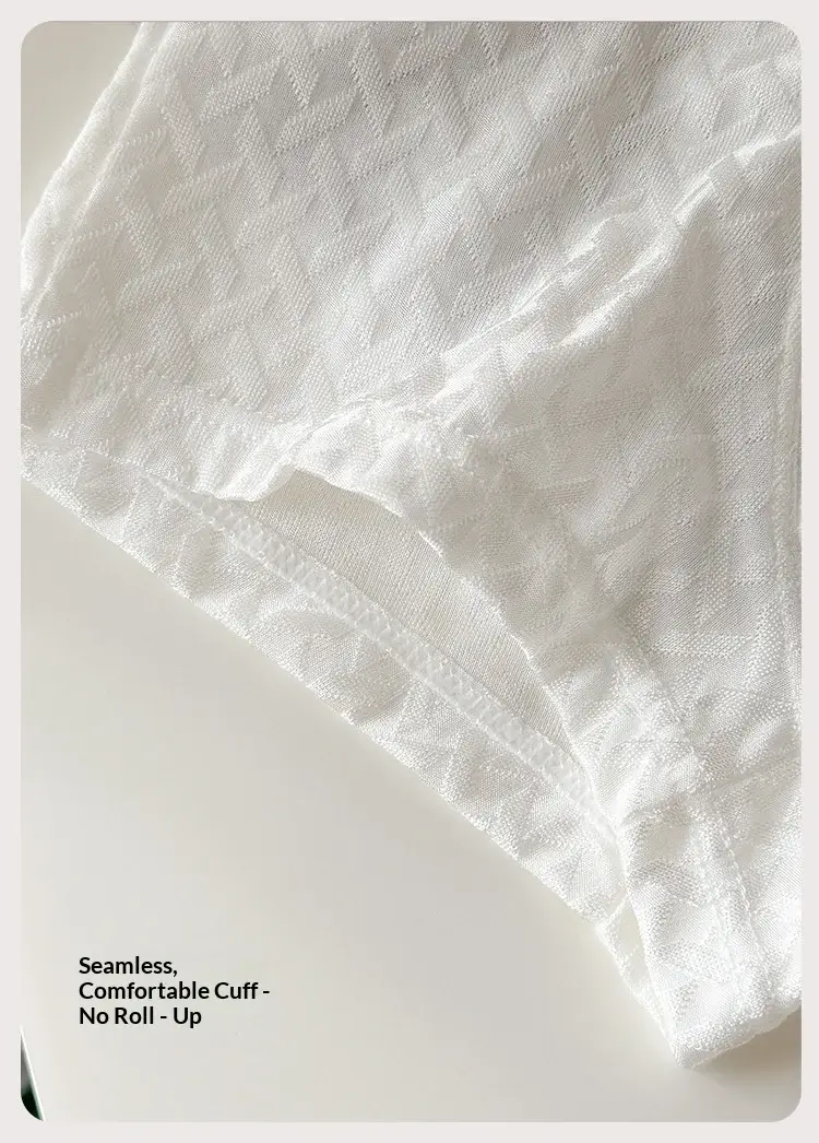 Seluar Boxer Jacquard Ais Sutera Lelaki: Menyejukkan, Bernafas, Bertingkat Pertengahan, Seluar Boxer—selesa dan Gaya Ringkas untuk Lelaki Muda — image 6