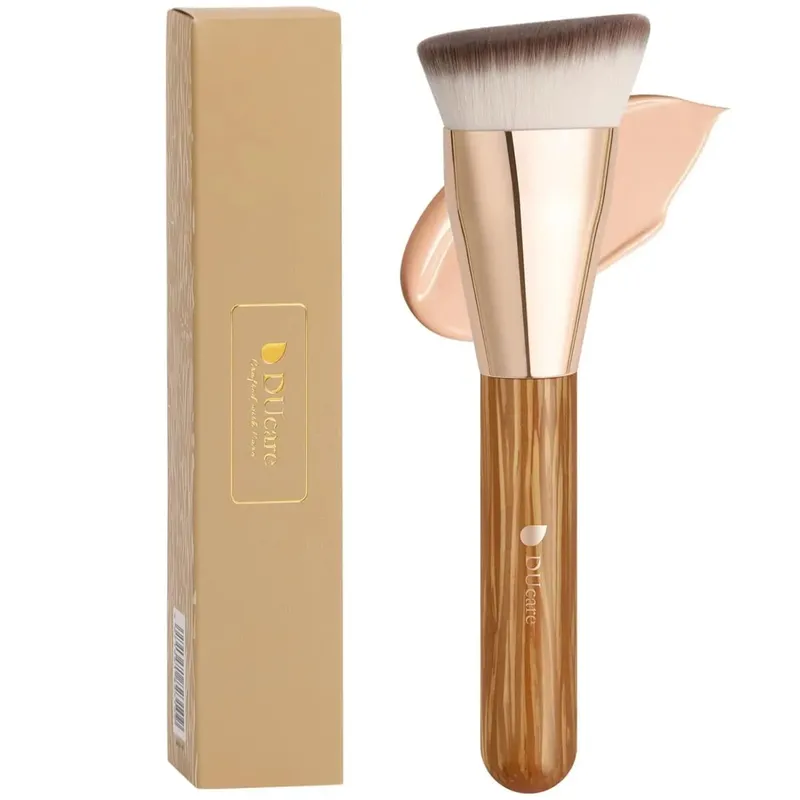 DUcare Angled Foundation Brush แปรงแป้งครีมมืออาชีพ Contoured Blending และ Buffing Face แต่งหน้าเครื่องมือเครื่องสำอาง