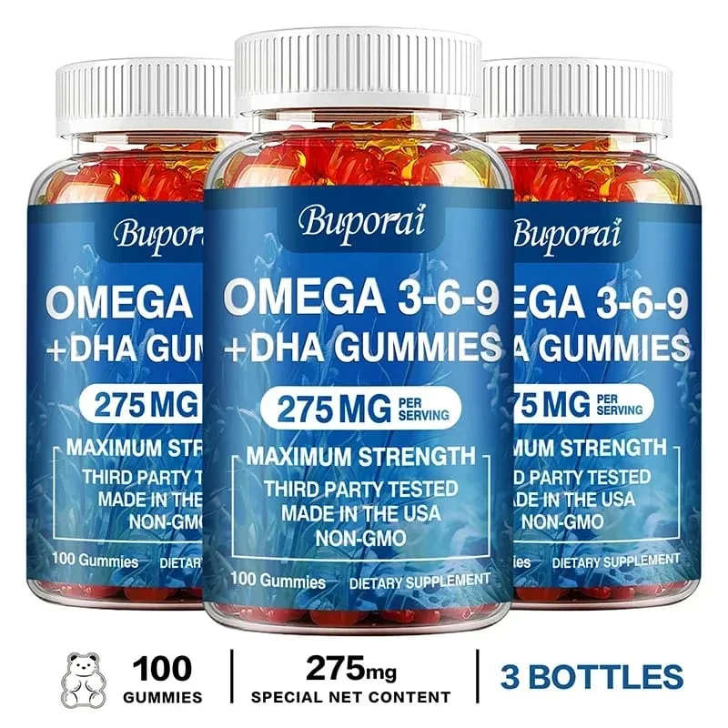 Omega 3 6 9 + DHA Gummies - Brain Health Enhances Concentration Memory Improves Blood Circulation Eye Support — image 11