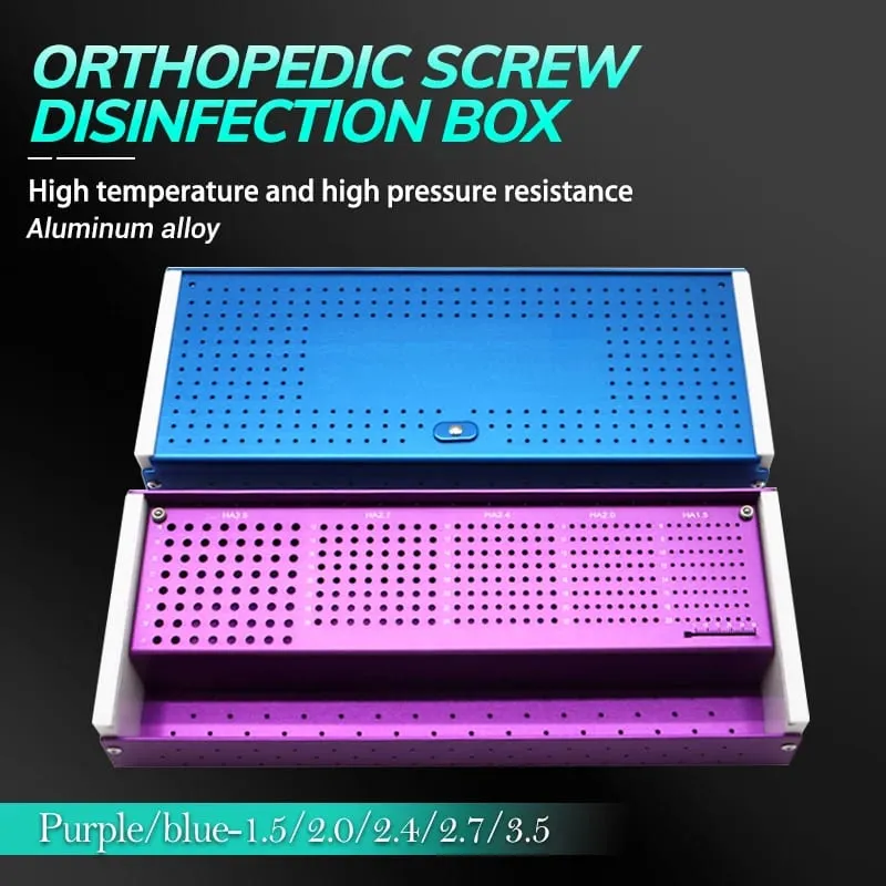 Haustier-Schraubenbox, Aluminiumlegierung, Sterilisationsbox, orthopädische Schraubeninstrumenten-Sterilisationsbox, Aufbewahrungskoffer, Make-up-Werkzeuge — image 1
