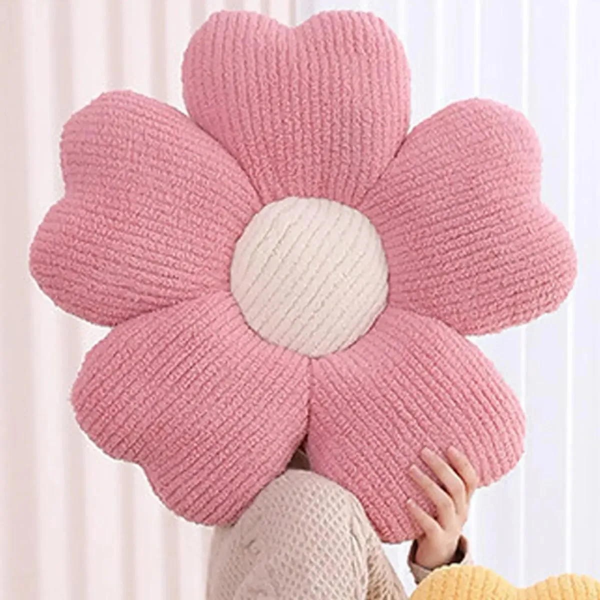 Cuscino a forma di petalo di fiore Morbido e romantico cuscino imbottito a forma di petalo per divano, soggiorno, letto, camera da letto, patio — image 5