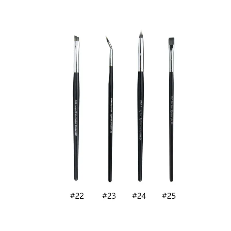 4 stk/sæt Pro Allover øjenskygge makeup børster Læbebryn Precision Concealer Blending Kuppelformet krøllet Smudge Highlight Make Up Brush — image 16