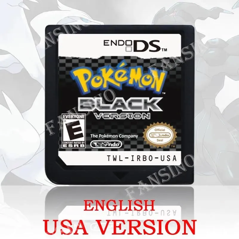 (USA EUR AUS) pokemon สีดำสีขาว 1/2 รุ่นคุณภาพสูงแท้ 1:1 แบบจำลอง DS เกมสำหรับ DS 2DS 3DS คอนโซล — image 8
