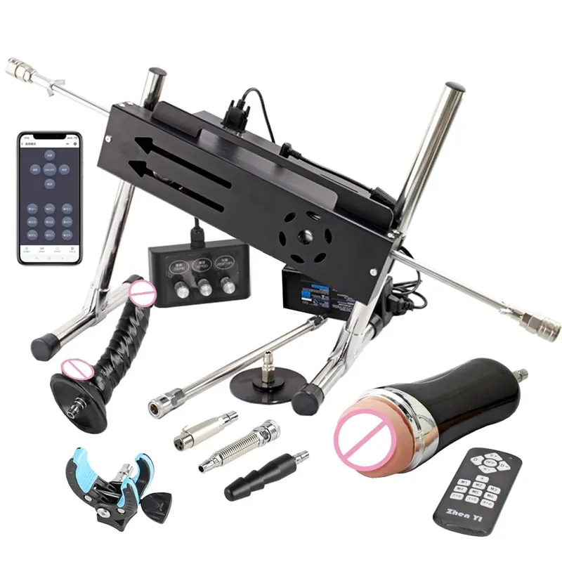 Yapay Penis Ekleri ile 200W Süper Güçlü İnme 1-15cm Otomatik Mastürbasyon Makinesi Destek Üç Kontrolör Seks Makineleri — image 10