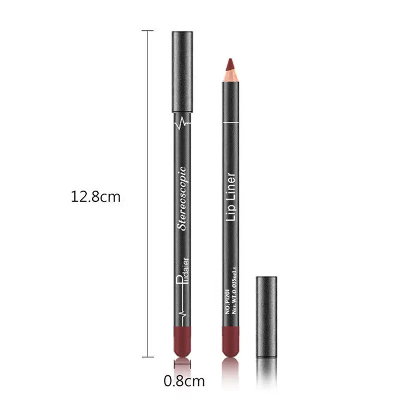 12Pcs/Set Waterproof Pencil Lipstick Set Pen Matte Lip Liner Long Lasting Makeup Pens Easy to Wear Non-stick Cup Cosmetics Kits — image 6
