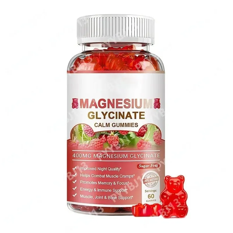 Magnesium Gummies Serving-Magnesium Glycinate and Magnesium Malate Sugar Free Magnesium Potassium Supplement for health Support