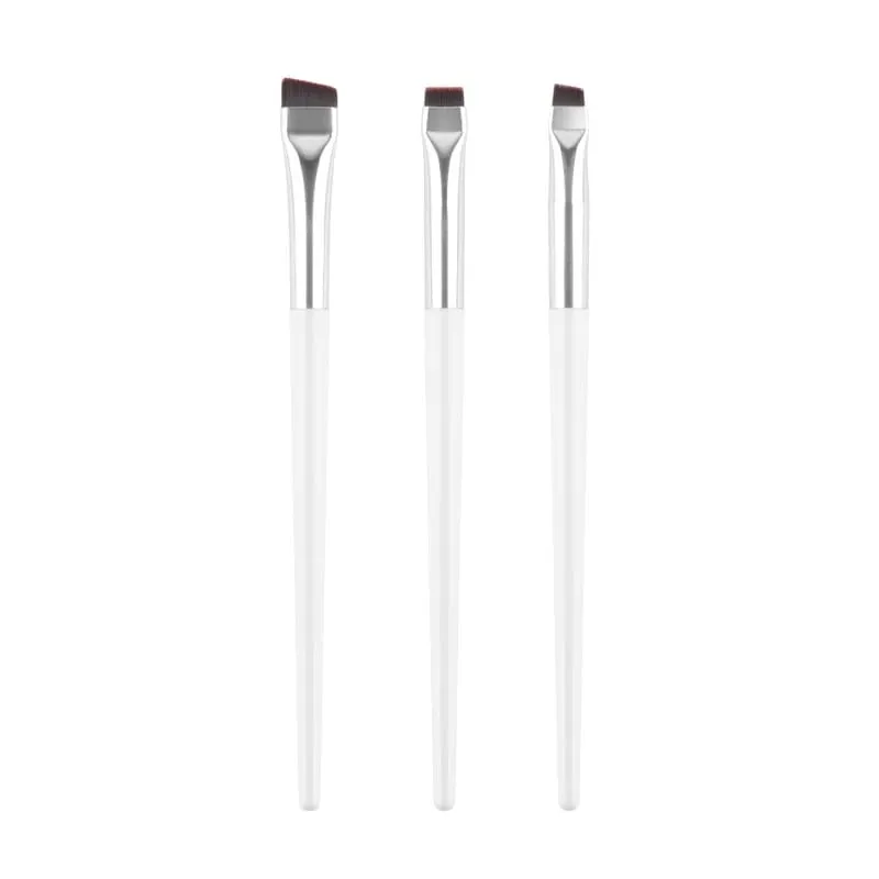 Set di pennelli per trucco eyeliner a lama da 1/3 pezzi Pennelli per sopracciglia piatti ultra sottili ad angolo fine sotto gli occhi Posiziona il pennello per dettagli precisi — image 8