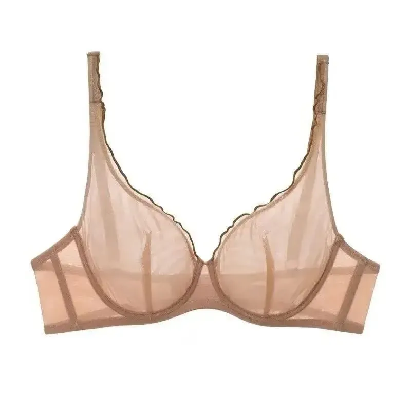 Set di reggiseno a coppa piena da donna di nuovo arrivo Set di biancheria intima comfort quotidiano ultra sottile minimizzatore supporto sexy anti-cedimento laterale sottile ABCD — image 10