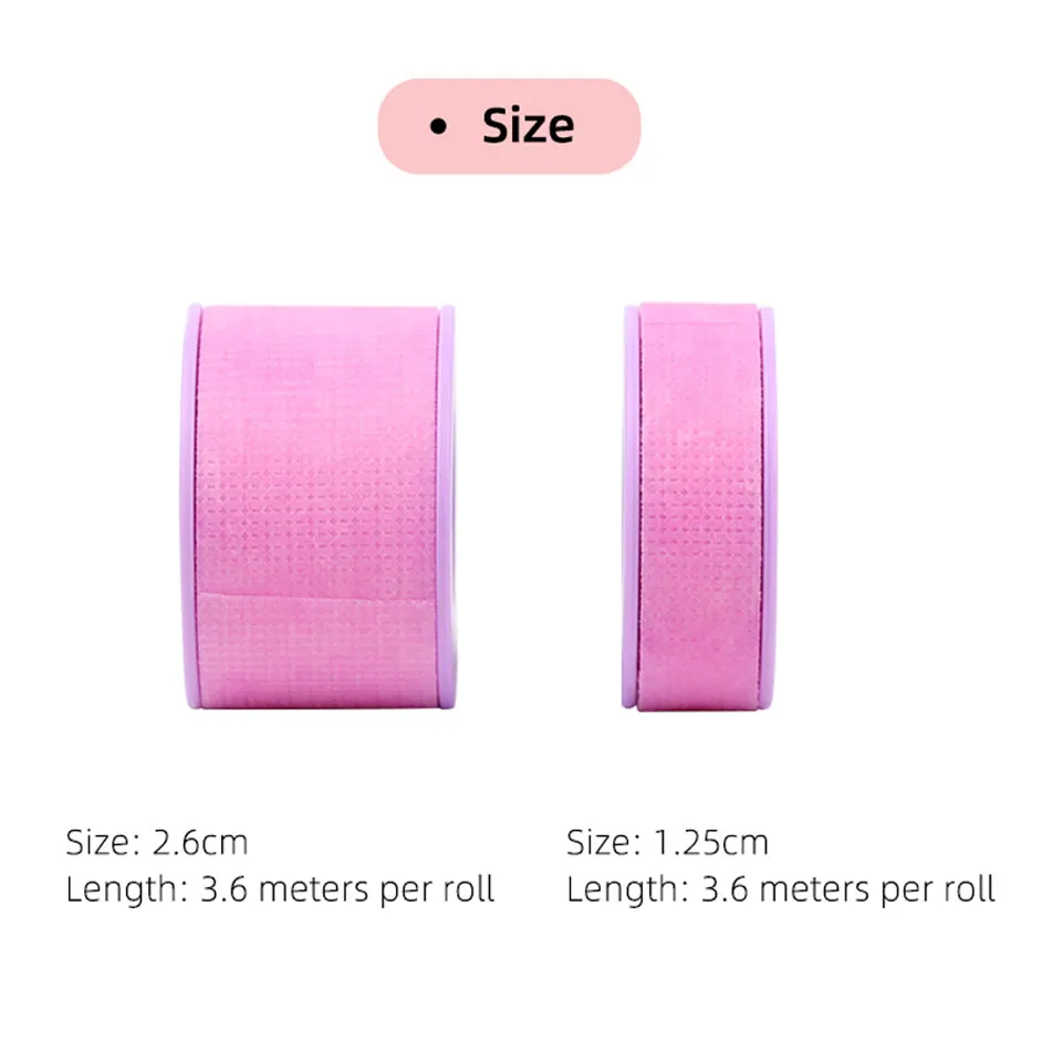 New10pcs Non-woven Silicone Gel Eyelash Tape Breathable Sensitive Resistant Microporous Eyelash Extension Color Tape Makeup Tool — image 3