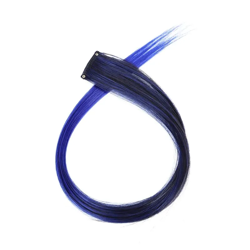 Clip sintetica lunga dritta da 22 pollici nelle estensioni dei capelli Posticci ad alta temperatura Colori arcobaleno Accessori per capelli per le donne — image 30