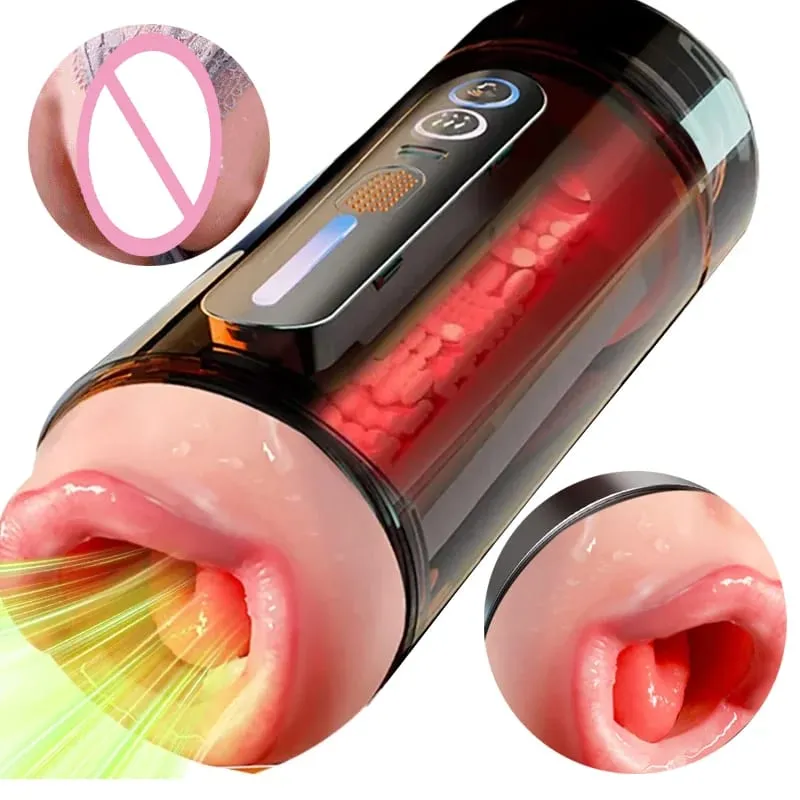 Perlengkapan Mainan Seks Vagina Saku Suara Vagina Tenggorokan Dalam Bergetar Saluran Realistis Penetrasi Berkepala Ganda Pria Otomatis 18 + — image 1
