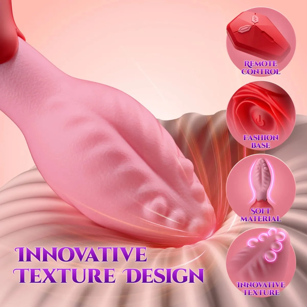 Fernbedienung 360 ° Rotation Wackeln Zunge Vibrator Rose Butt Plug für Männer Prostata Massagegerät Erwachsene Sex Spielzeug für Frauen männer Homosexuell — image 4