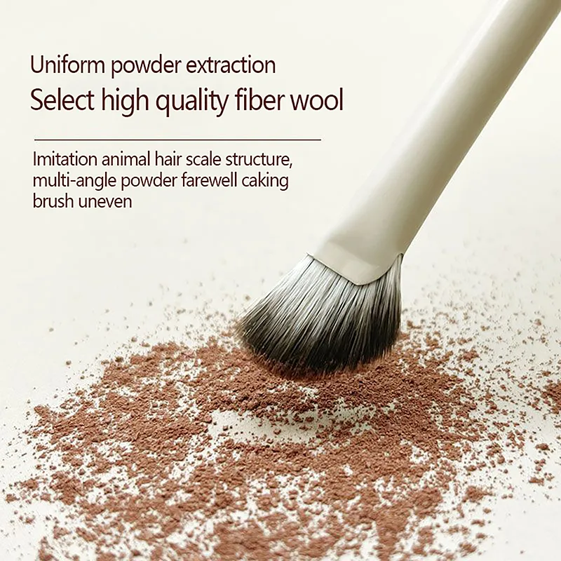 1Pc Halb Fan-förmigen Nase Schatten Pinsel Highlighter Erröten Make-Up Pinsel Fit Nase Augen Kontur Frauen Gesichts Schönheit werkzeuge. ~ — image 5