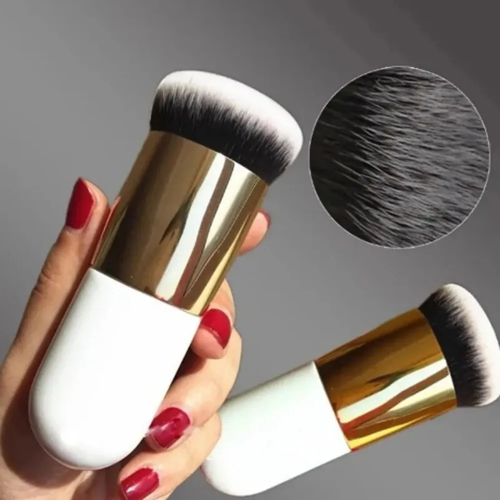Cọ trang điểm dạng kem phẳng chuyên nghiệp Mặt má đường viền Blusher Cọ nền không dấu vết Ứng dụng hoàn hảo Dụng cụ trang điểm — image 1