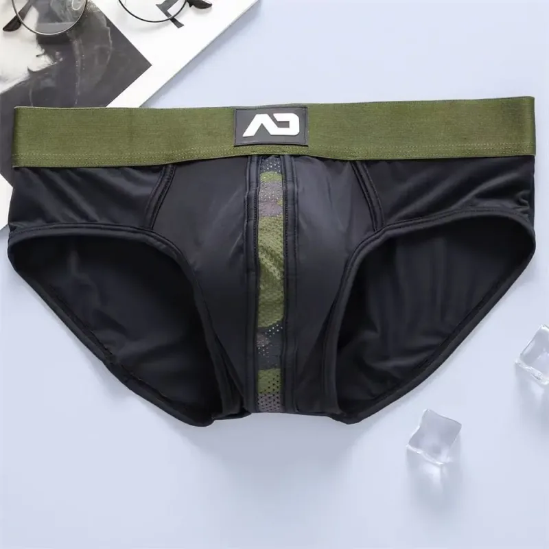2026Neue personalisierte Herren-Eisseide-U-konvexe, atmungsaktive Mesh-Slips mit niedriger Taille, Unterwäschemode M388 — image 10