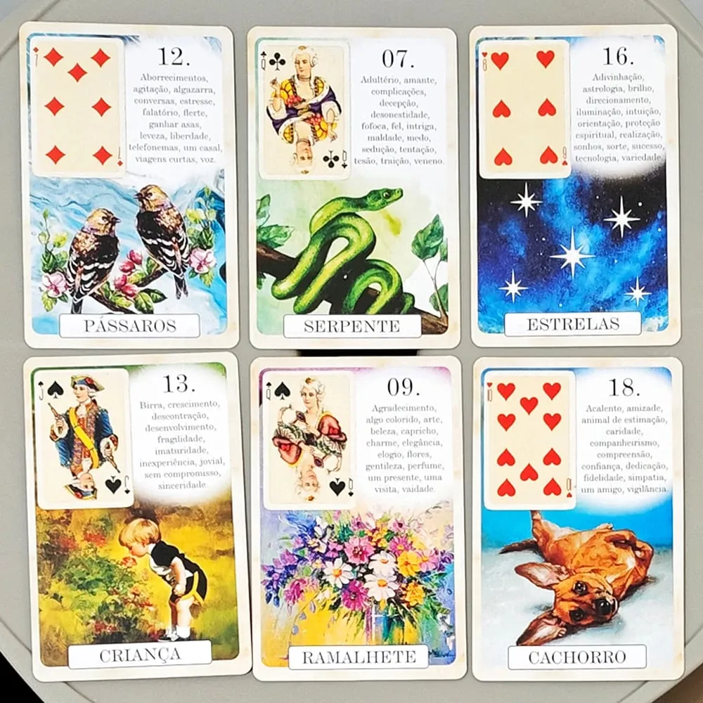 Classique Lenormand-dæk - 37 spådomskort i vintagestil - Klassisk portugisisk udgave Dobbeltpræget karton 9*6 cm — image 6