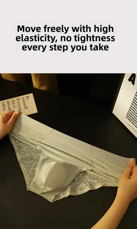 Liền Mạch Jacquard Nam Tam Giác Quần Lót Băng Lụa Mỏng Thoáng Khí Quần Lót Nhanh Khô Quần Đùi Nam Gợi Cảm U Phồng Túi Quần Lót — image 16