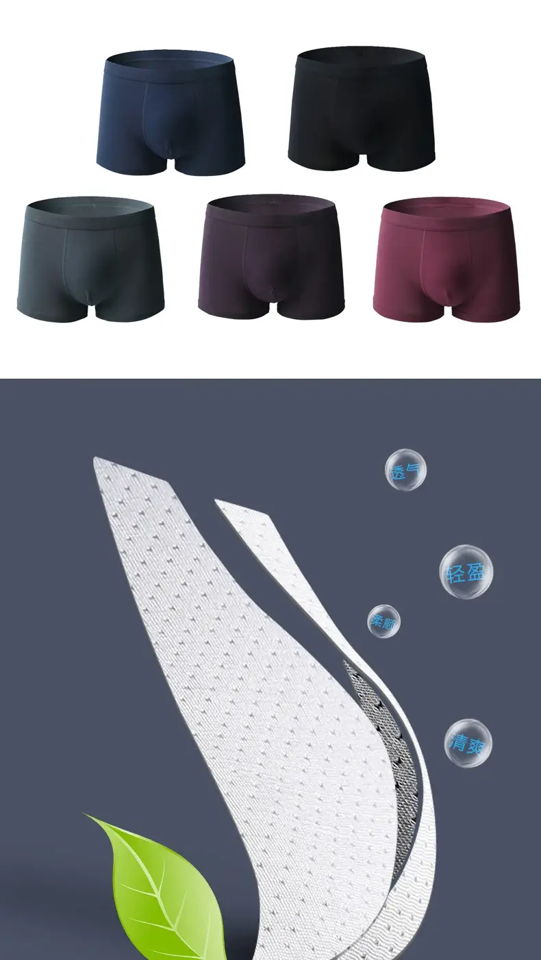 5 Pcs Men Big Size Boxer Briefs Shorts Undies Underwear Undershorts Boy Panties Cotton Underpants Knickers L XL 2XL 3XL 4XL 5XL — image 2