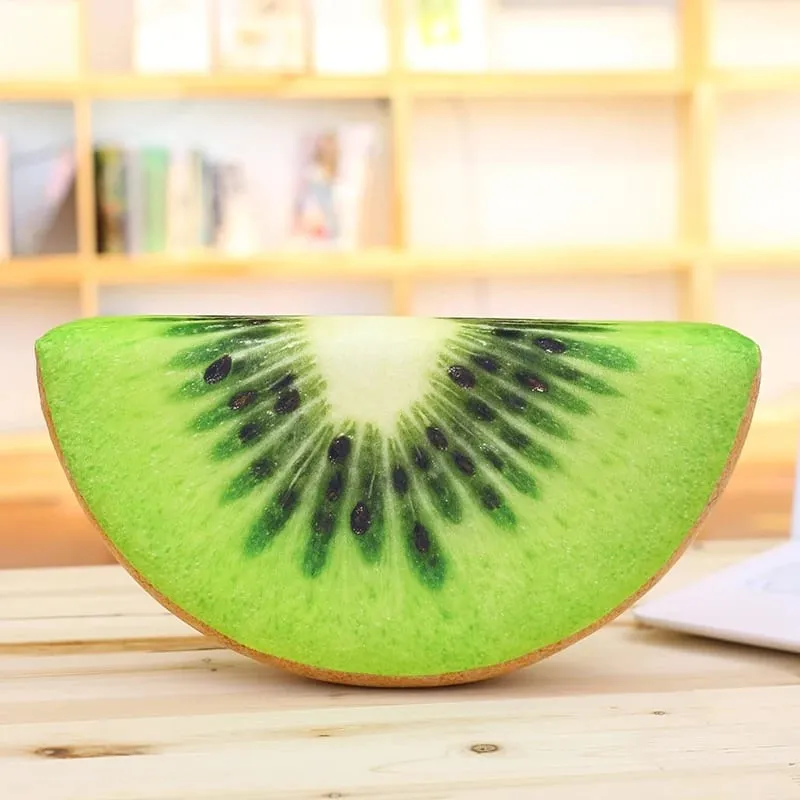 30-39CM Realistic 3D Fruit Plush Pillow Kawaii Watermelon Orange Kiwi Pomelo Filling Sponge Doll Children's Toy Office Home Gift — image 9