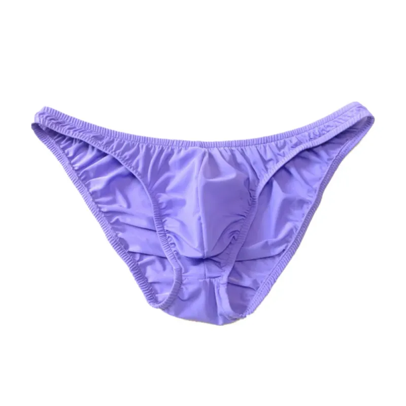 Rosa Herren-Slips, Nylon-Spandex, bequeme, atmungsaktive Unterhose mit niedriger Taille, schnell trocknende Herren-Bikini-Unterwäsche aus Eisseide — image 8