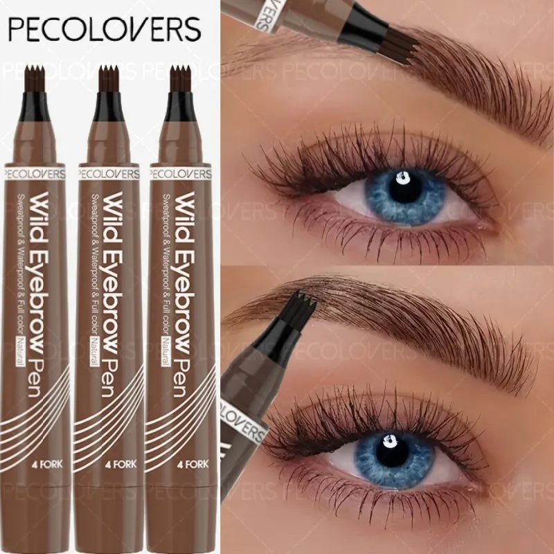 3PCS Waterproof Natural Eye Brow Pencil Matte Liquid Tint Makeup Lasting Eyebrow Tattoo Smudge-proof Cosmetic — image 2
