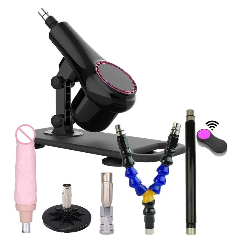 vibratore telescopico automatico della macchina dell'amore che spinge la macchina del sesso con diversi giocattoli allegati al dildo Giocattoli del sesso — image 27