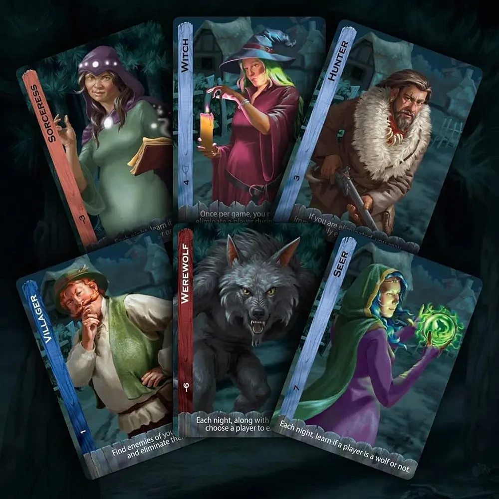 Gioco di carte Ultimate Werewolf Revised Edition 14 ruoli unici su 34 carte di ruolo Mantiene i giochi freschi e coinvolgenti Gioco di società di lupi mannari — image 4