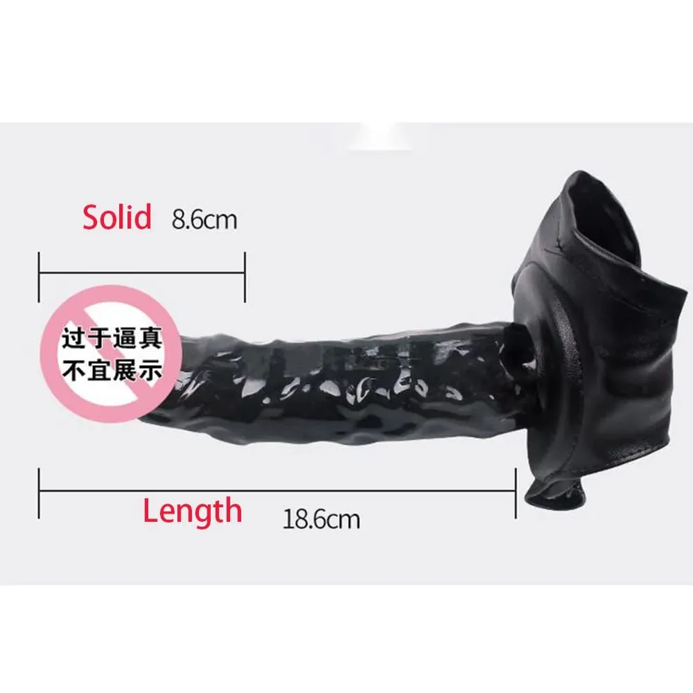 Strap on Dildo Reuseable Lesbian Anal Dildo Enlarge Cock Erection Elastic Harness Impotence ED Penis Couples Dick Sex Toy Adult — image 5