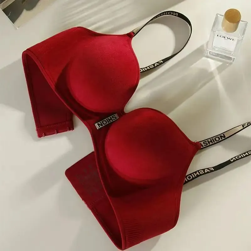 หนา 5 ซม. Push-Up Bra - เต้านมเล็กรวบรวม Anti-Sagging นุ่มหน้าอกแบนชุดชั้นในพิเศษไม่มีแหวนเหล็ก