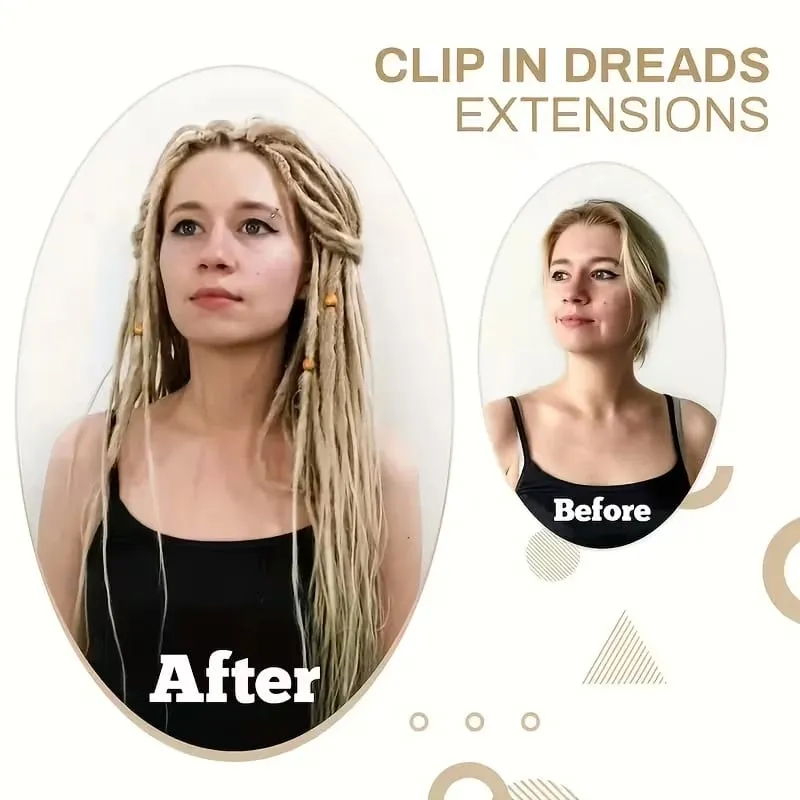 Extensiones de Rastas finas, color marrón degradado, Rubio, sintético, hecho a mano, trenzas individuales para hombres, estilo Hip Hop Street, 2 uds. — image 6