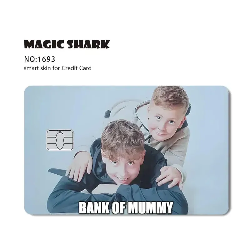 100% nouveauté conque argent arc Anime dépenser ou économiser mème carte de crédit Film carte de débit autocollant peau — image 10