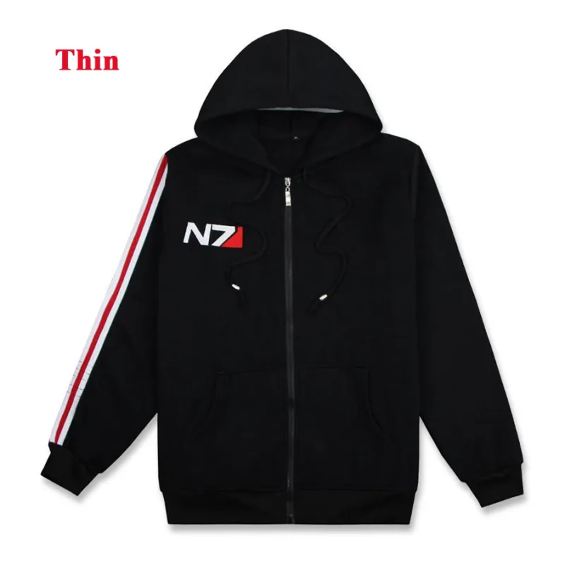 Game Mass Effect N7 Hoodie Unisex Sweatshirt Jacket Embroidered Zipper Hoodies Men Women Coat N7 Tshirt Streetwear — image 8